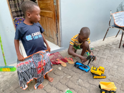 Kids playing outside