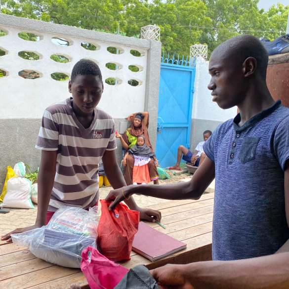 Our young adults help put together and distribute the support packages.